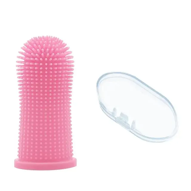 Thumbnail: Dog Super Soft Pet Finger Toothbrush Teeth Cleaning Breath Care Nontoxic Silicon