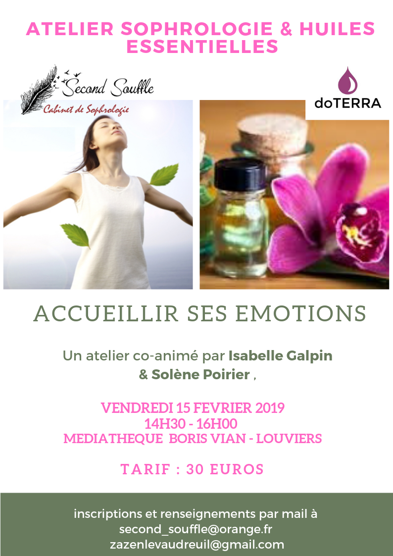 Affiche Atelier sophro huiles essentiell