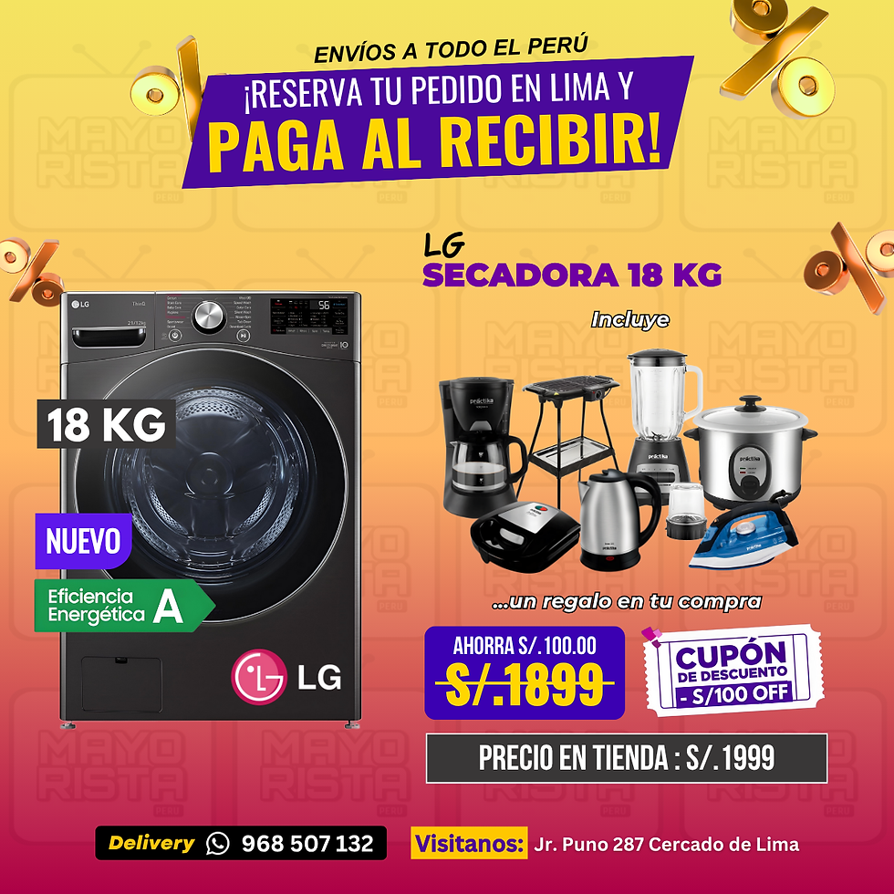 LAVASECA 18 KG LG + ARROCERA