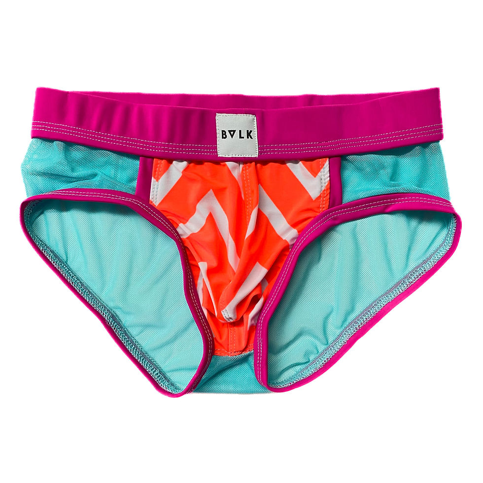 Miniatura: Brief Aqua Rosa Mesh