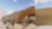 People walking outside of rendering of LINC