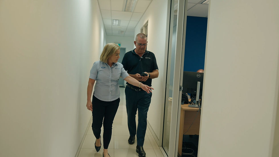 Paul doing a walkthrough with a client
