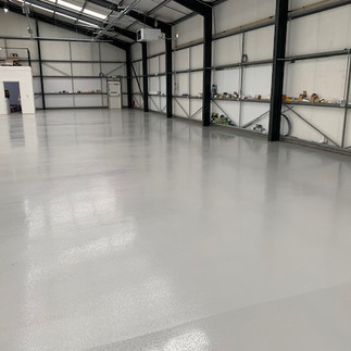Last angle of the resin floor insatll