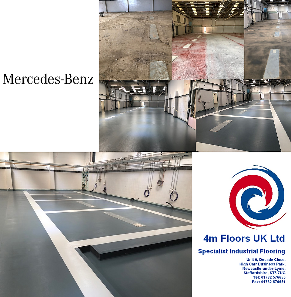 A car parking bay with resin lines