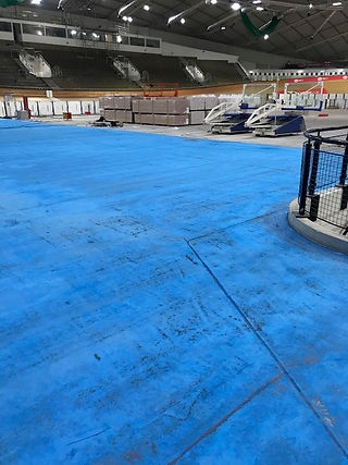 Close up of a ground floor in a cycle track