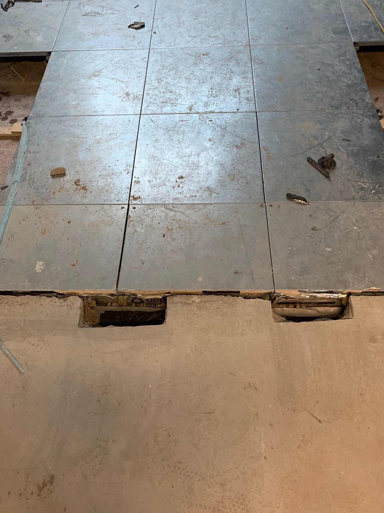 Voids under tiles