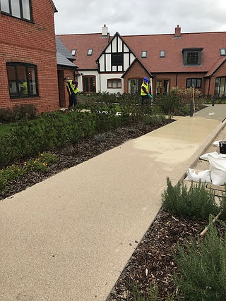 Top layer added to a pathway
