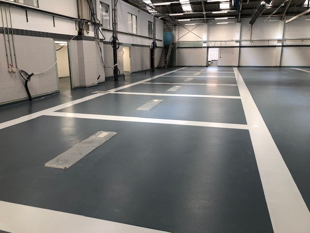 Close up of car parking bays