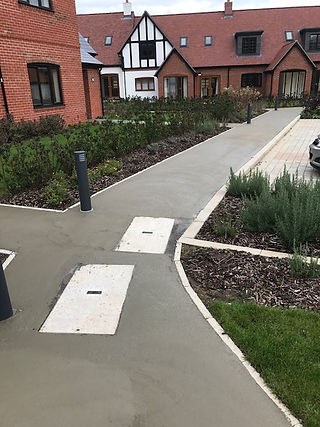 Unfinished pathway awaiting resin bound top layer