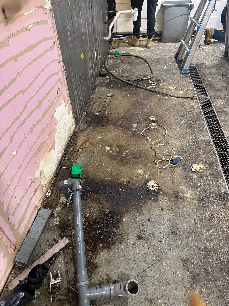 A ground floor ready for resin flooring installation