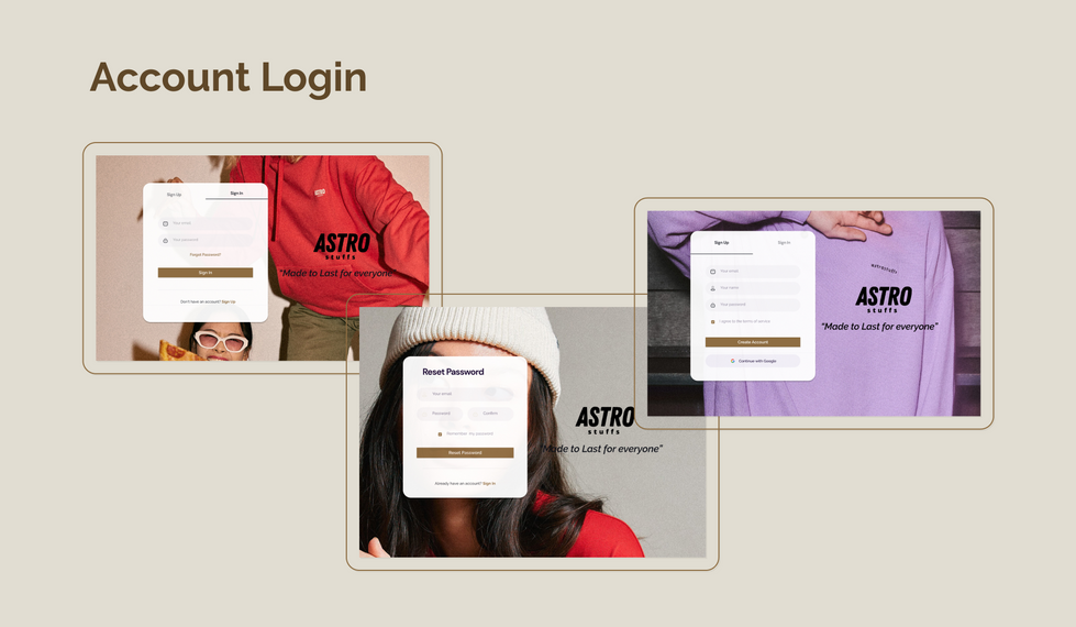 login page