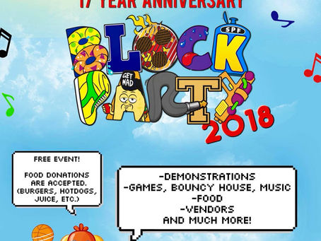 REMINDER: Block Party Tomorrow !!