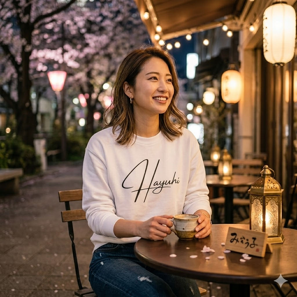 white sweatshirt
