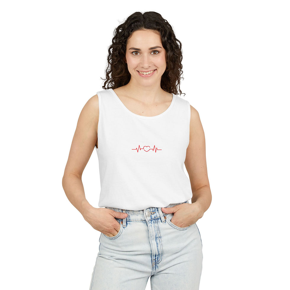 Hayuhi - Heartbeat Graphic tank Top - Casual Summer Wear