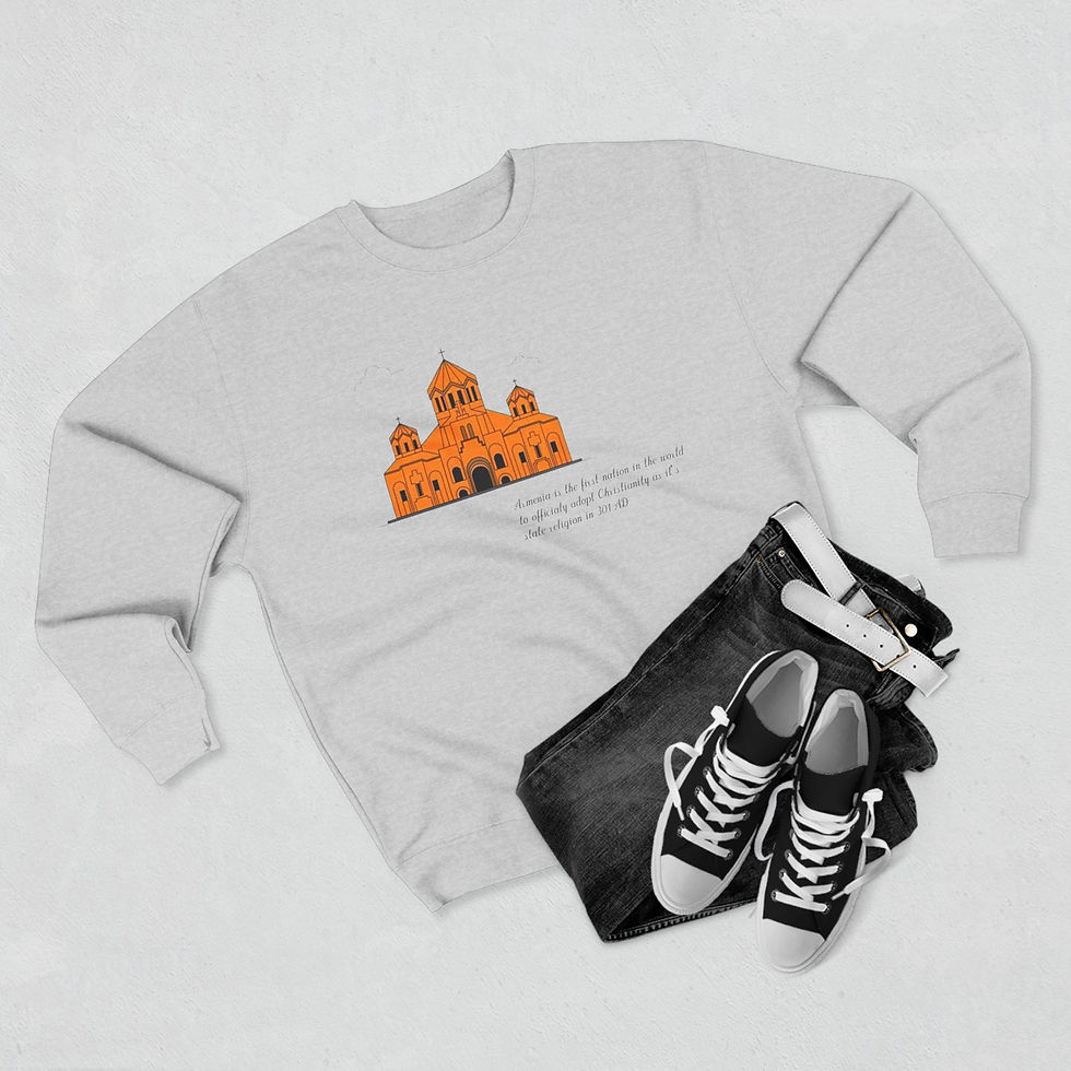 Thumbnail: Hayuhi - Inspirational Unisex Crewneck Sweatshirt - Faith & Architecture Design
