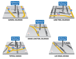 All Ed Bozarth Locations Maps