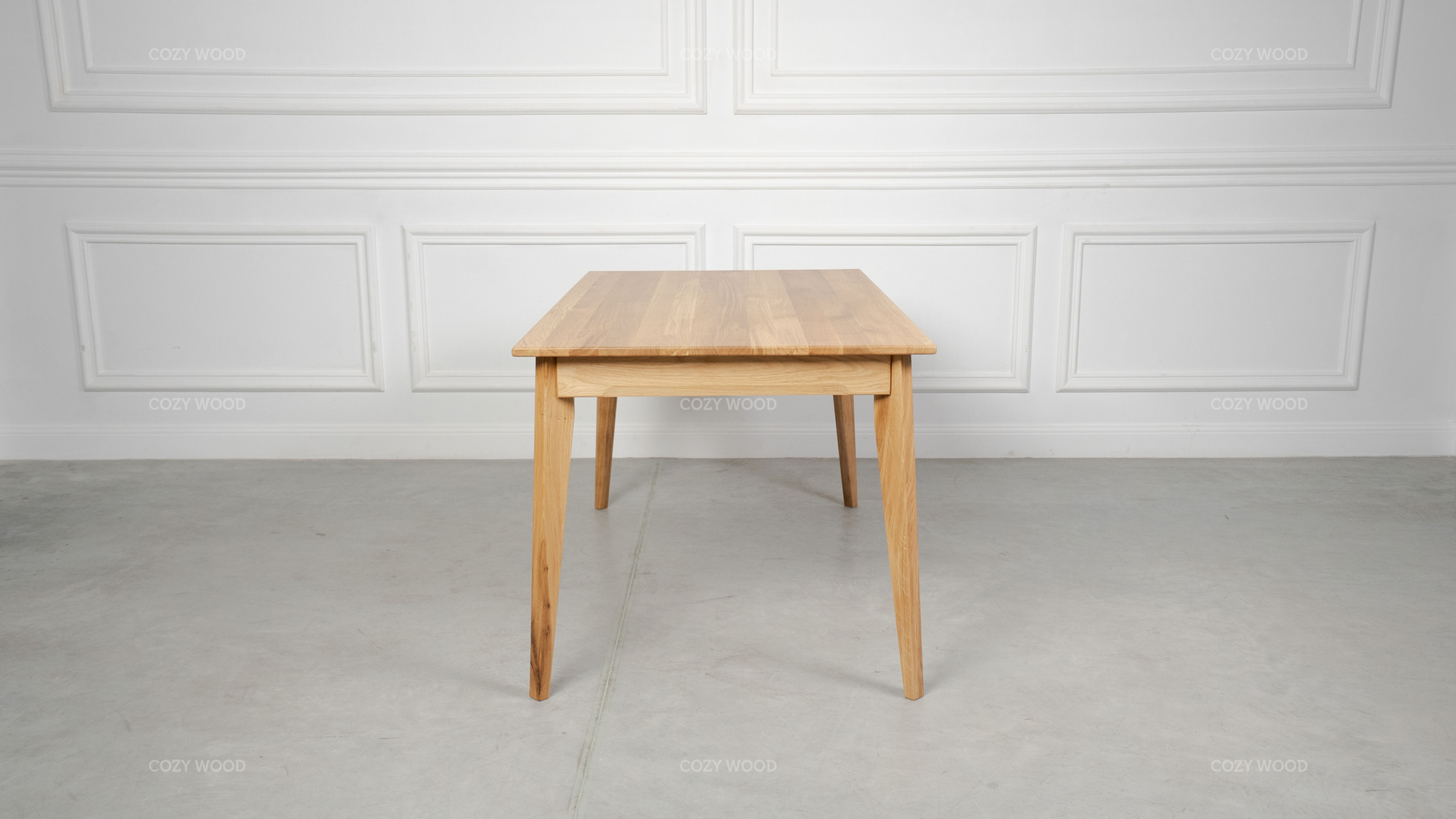 Stół Bayden z drewna dębowego - Akrilik