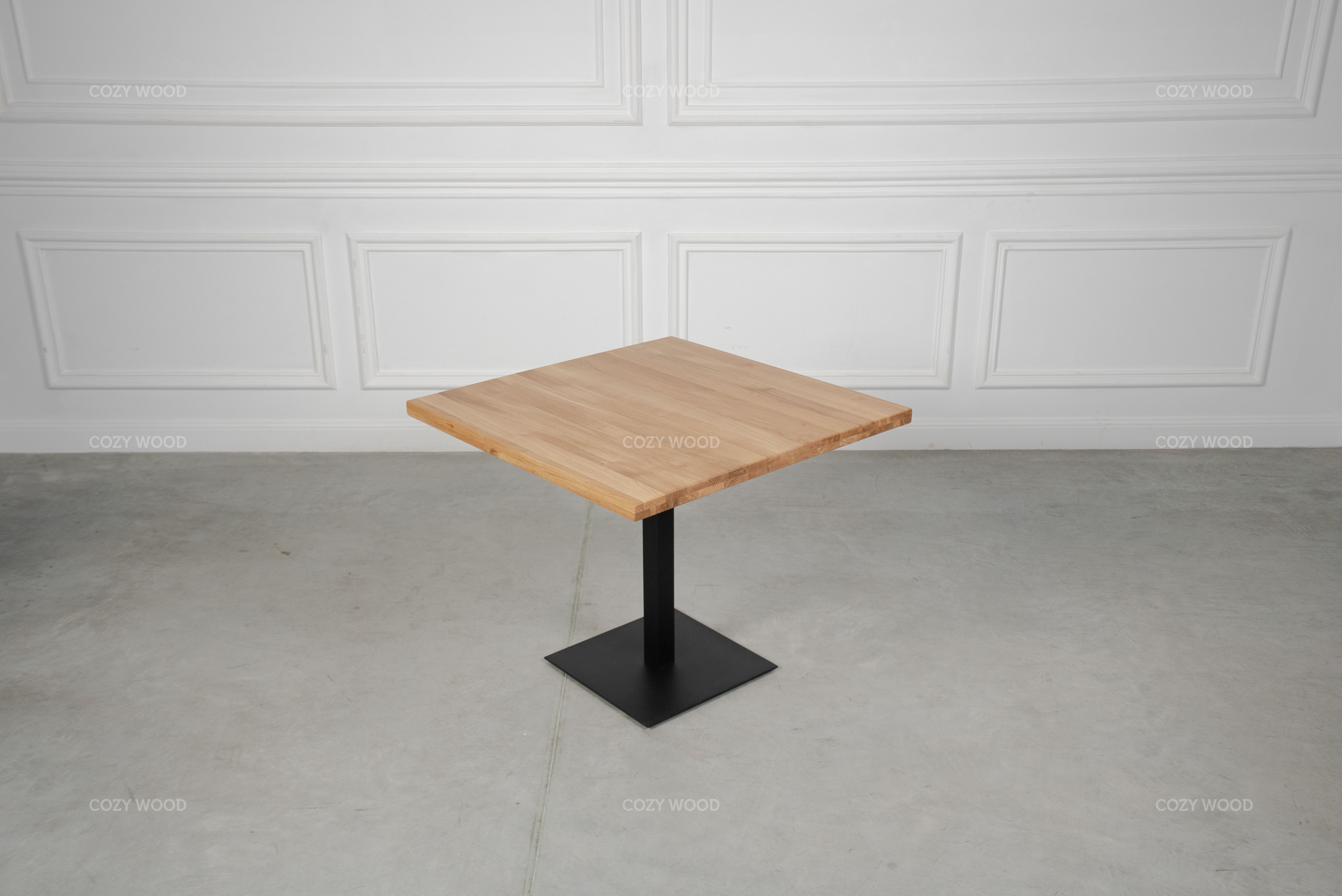 Stół  Bar kwadratowy z drewna dębowego - Natural