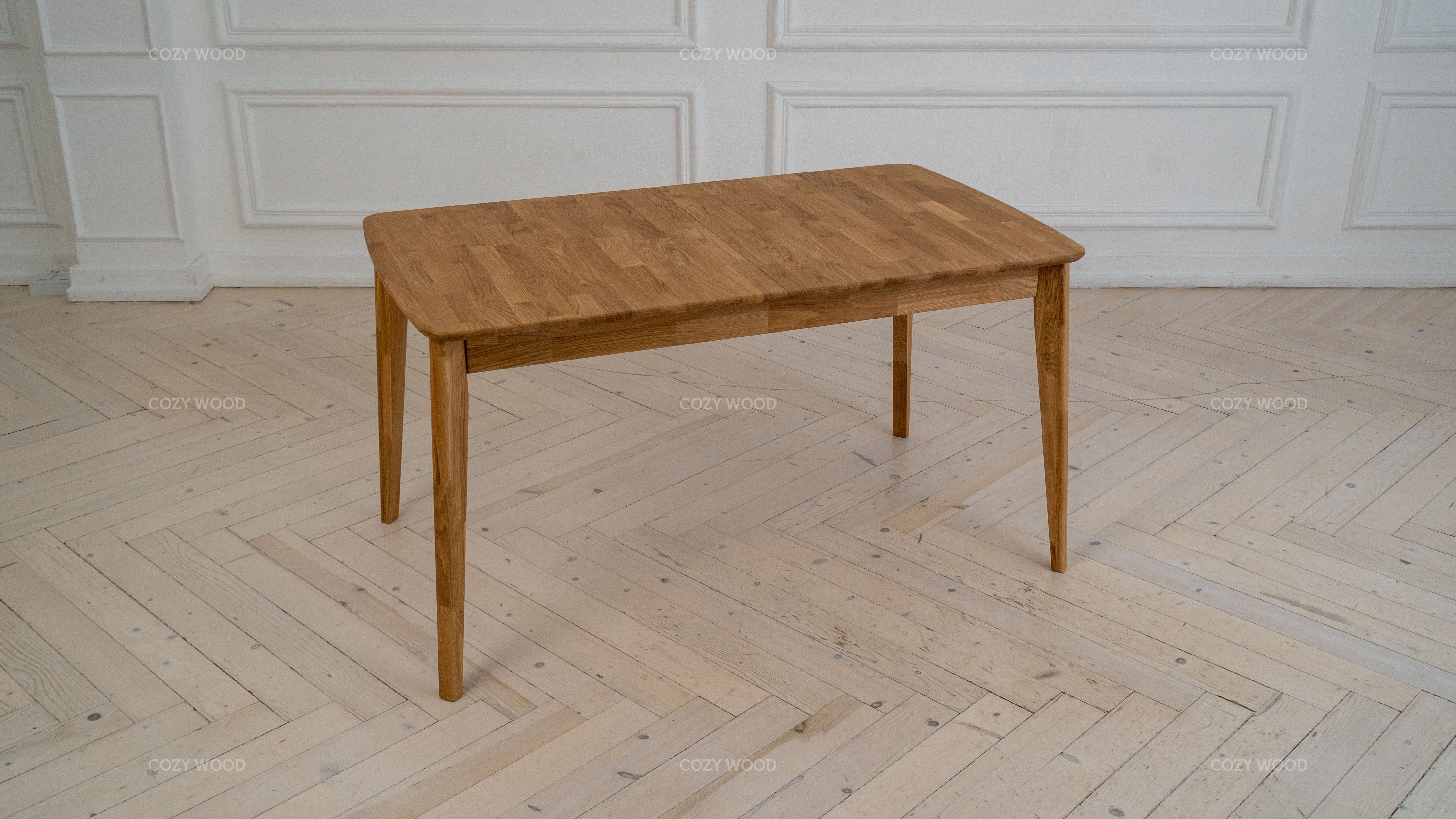 Stół Mary z drewna dębowego - Natural Finger Jointed