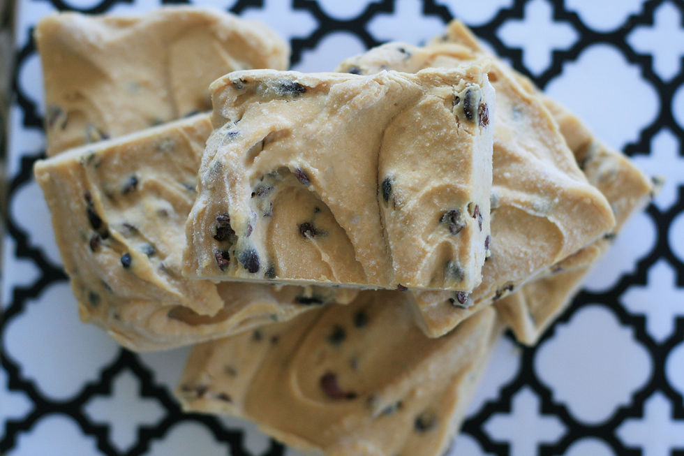 peanut butter & cacao nib fudge