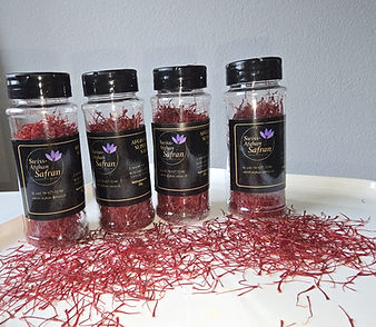 Safran Fäden in der Flasche