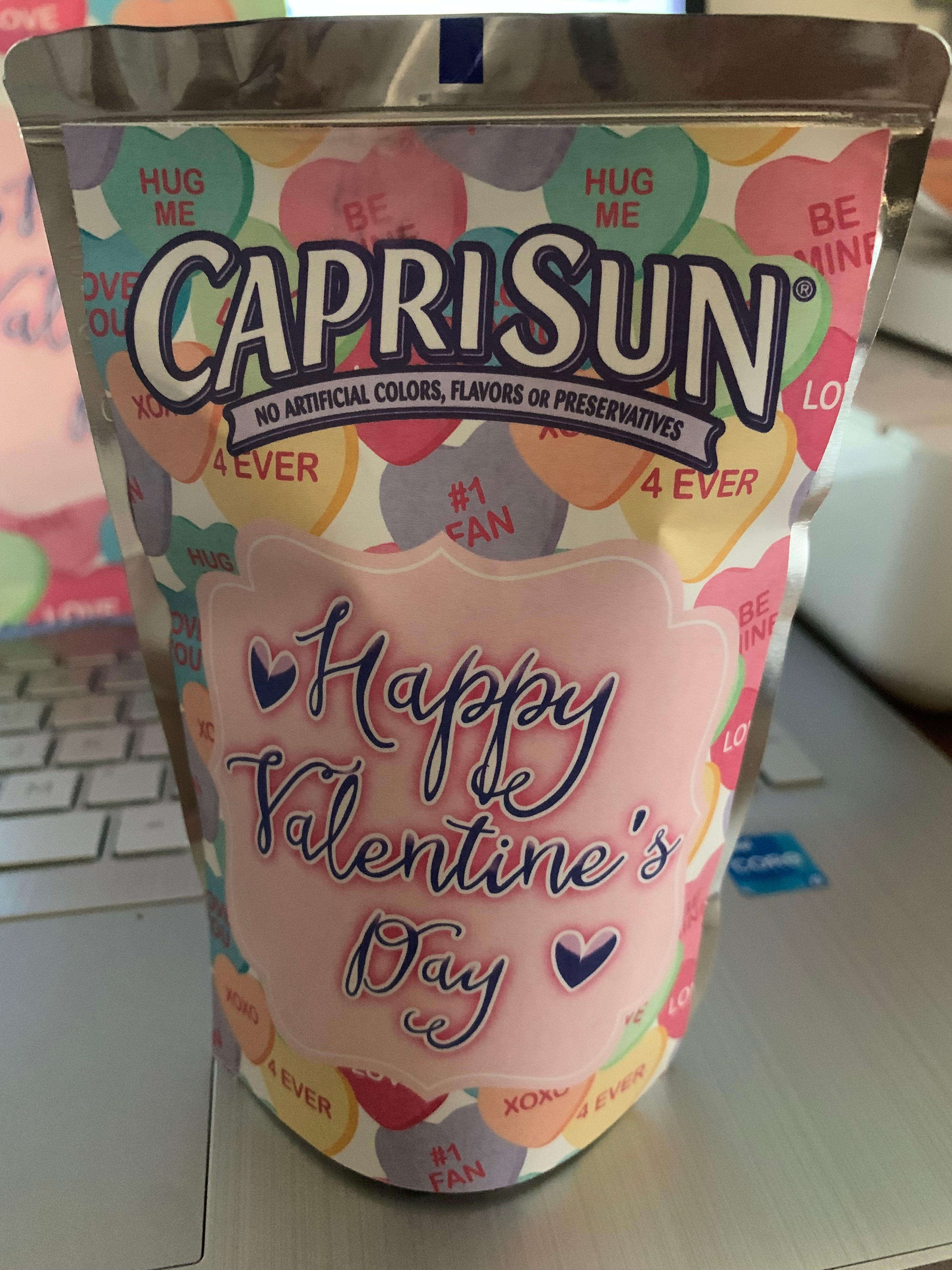 Valentine's Day Caprisun w/ Labels