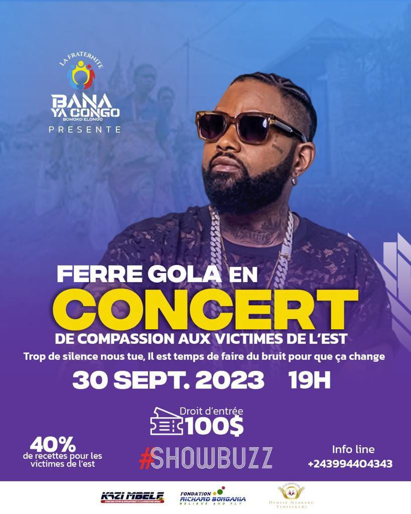 Culture|Musique : Ferré Gola offre du plaisir à Kinshasa, et de l'aide à l'Est de la RDC