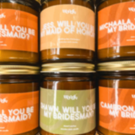 Custom Wedding Party Proposal Candle