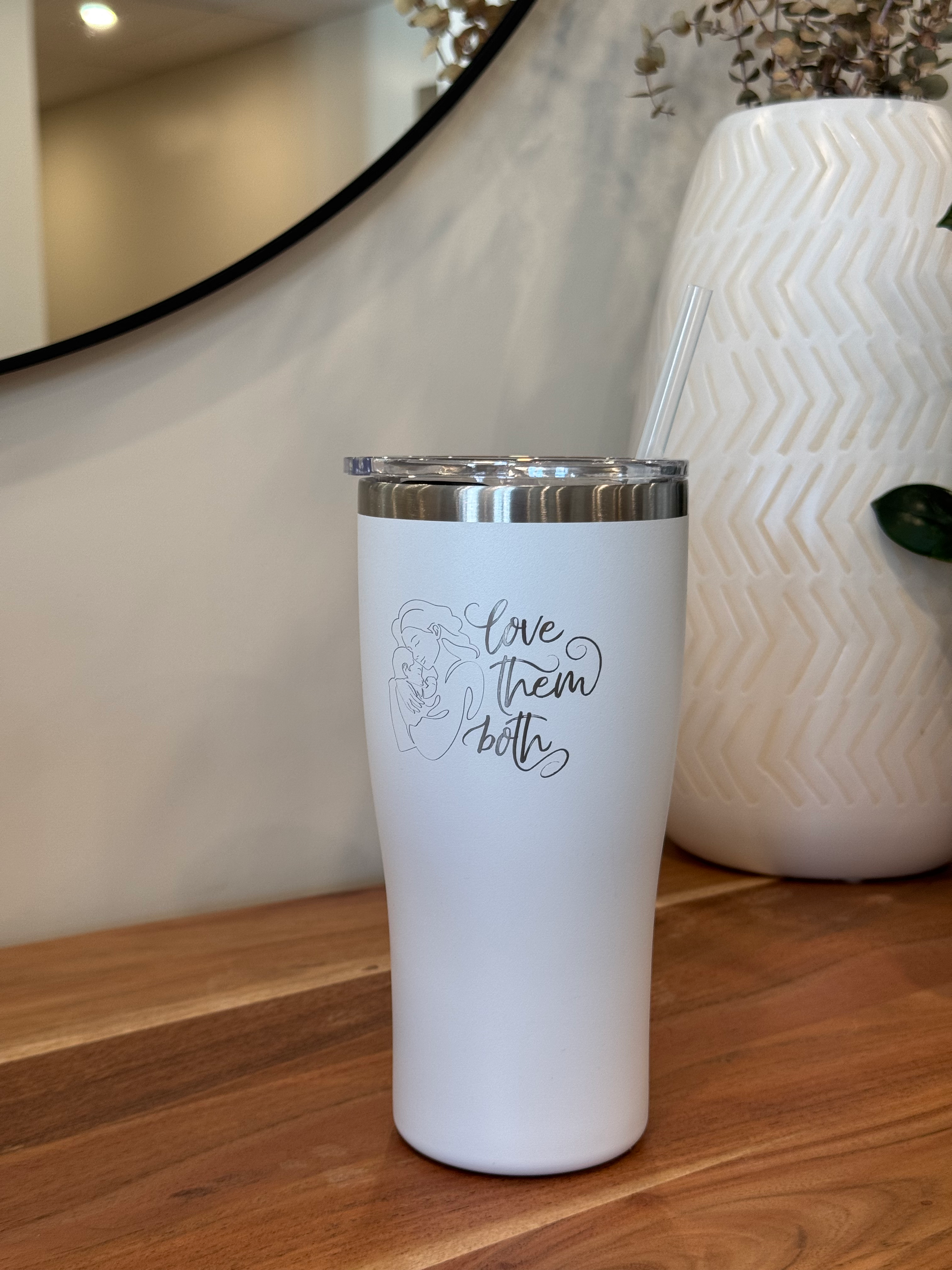 Drink Cup with Straw - 30 oz