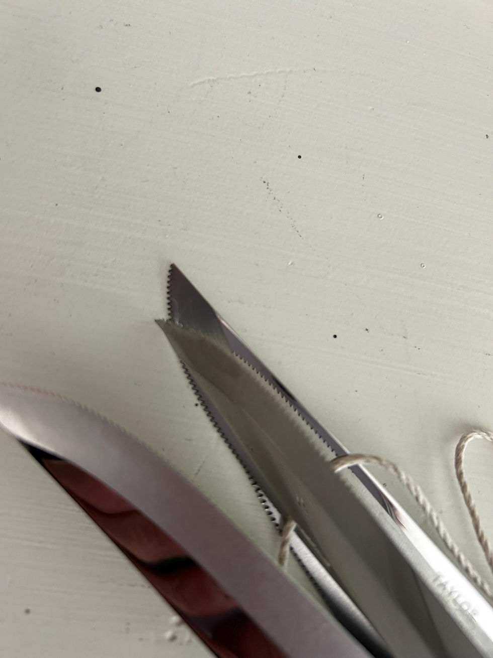 Thumbnail: Vintage Antler Handle Steak Knife Set, 'Taylor Eye Witness', England (Set of 4)