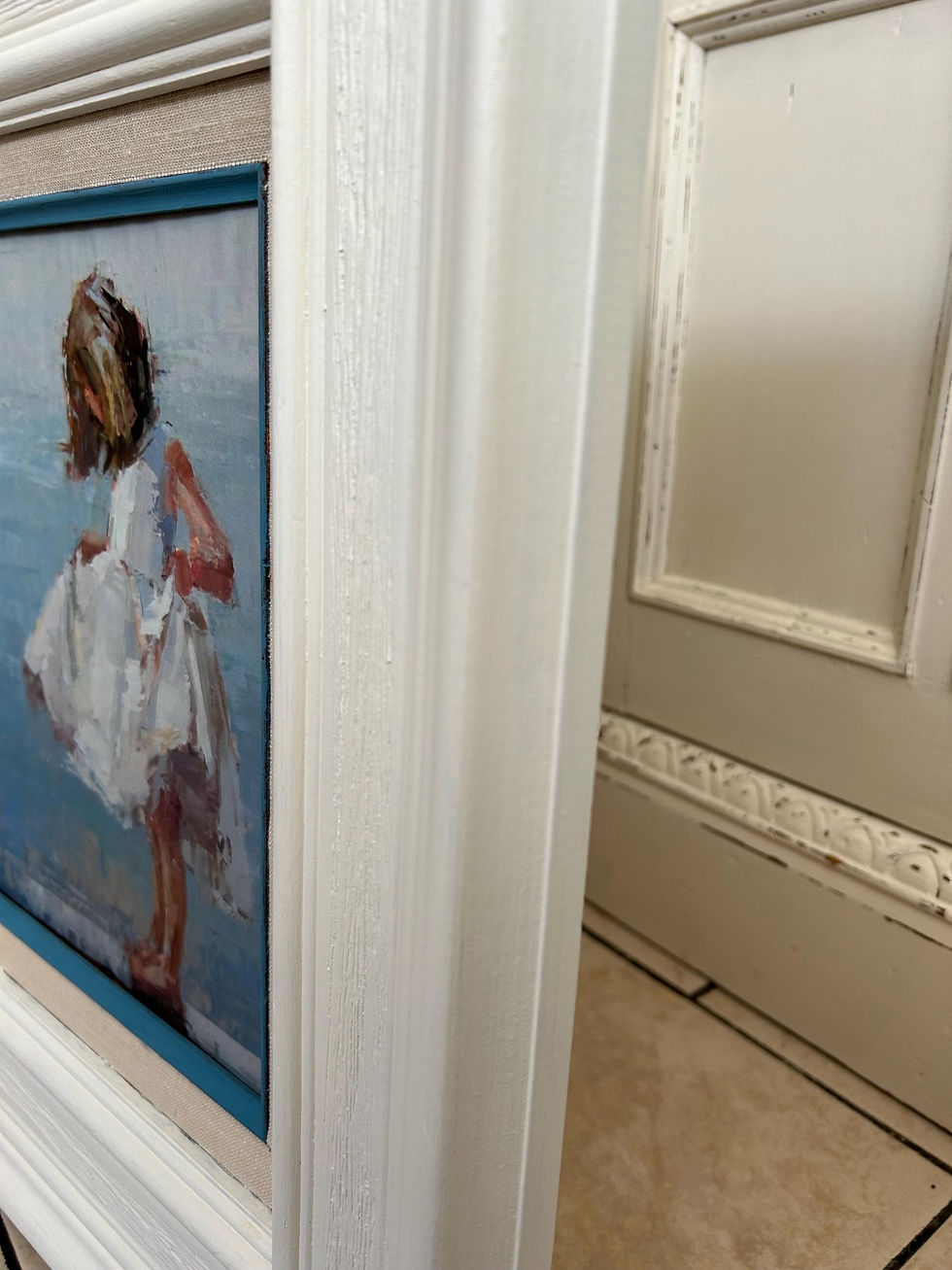Thumbnail: Upcycled Vintage Wood Frame: White Painted Wall Decor, 8x10