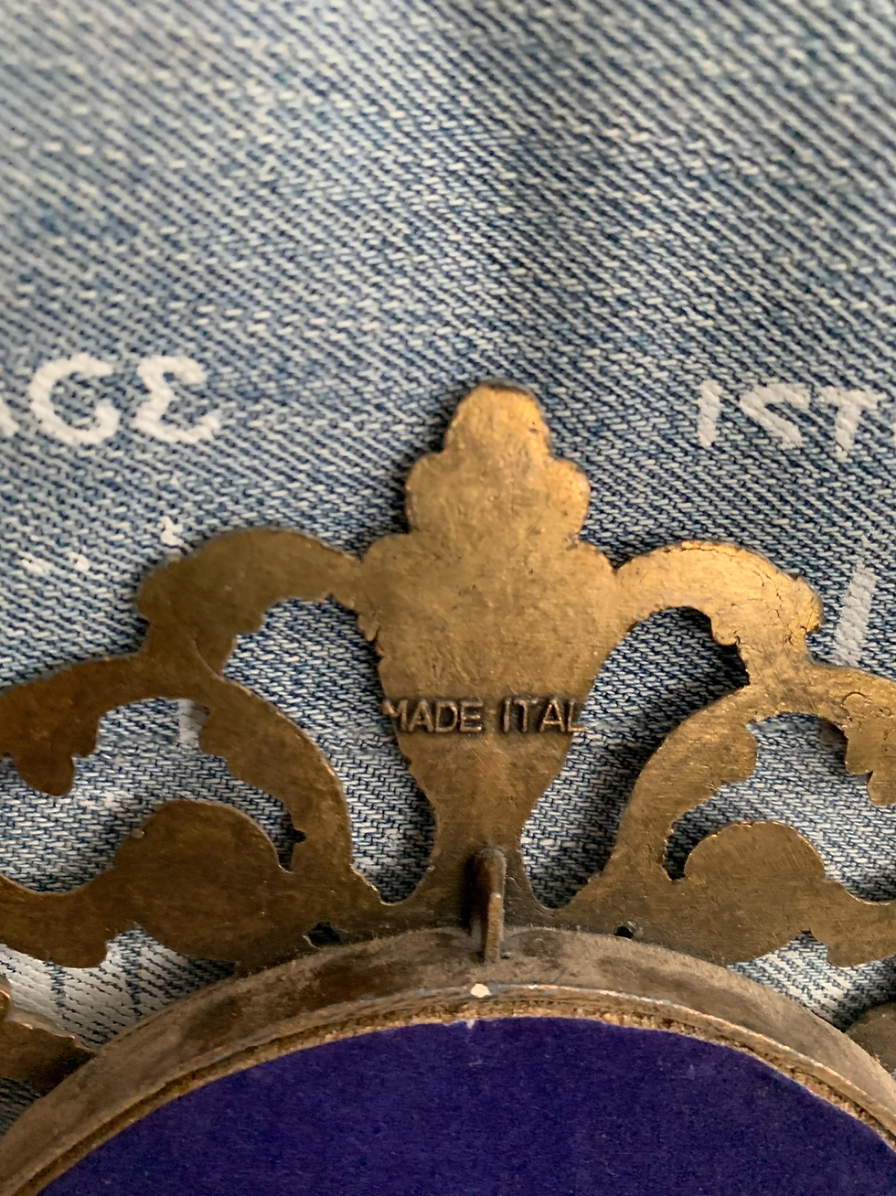 Thumbnail: Vintage Italian filigree frame with 'MADE IN ITALY' mark