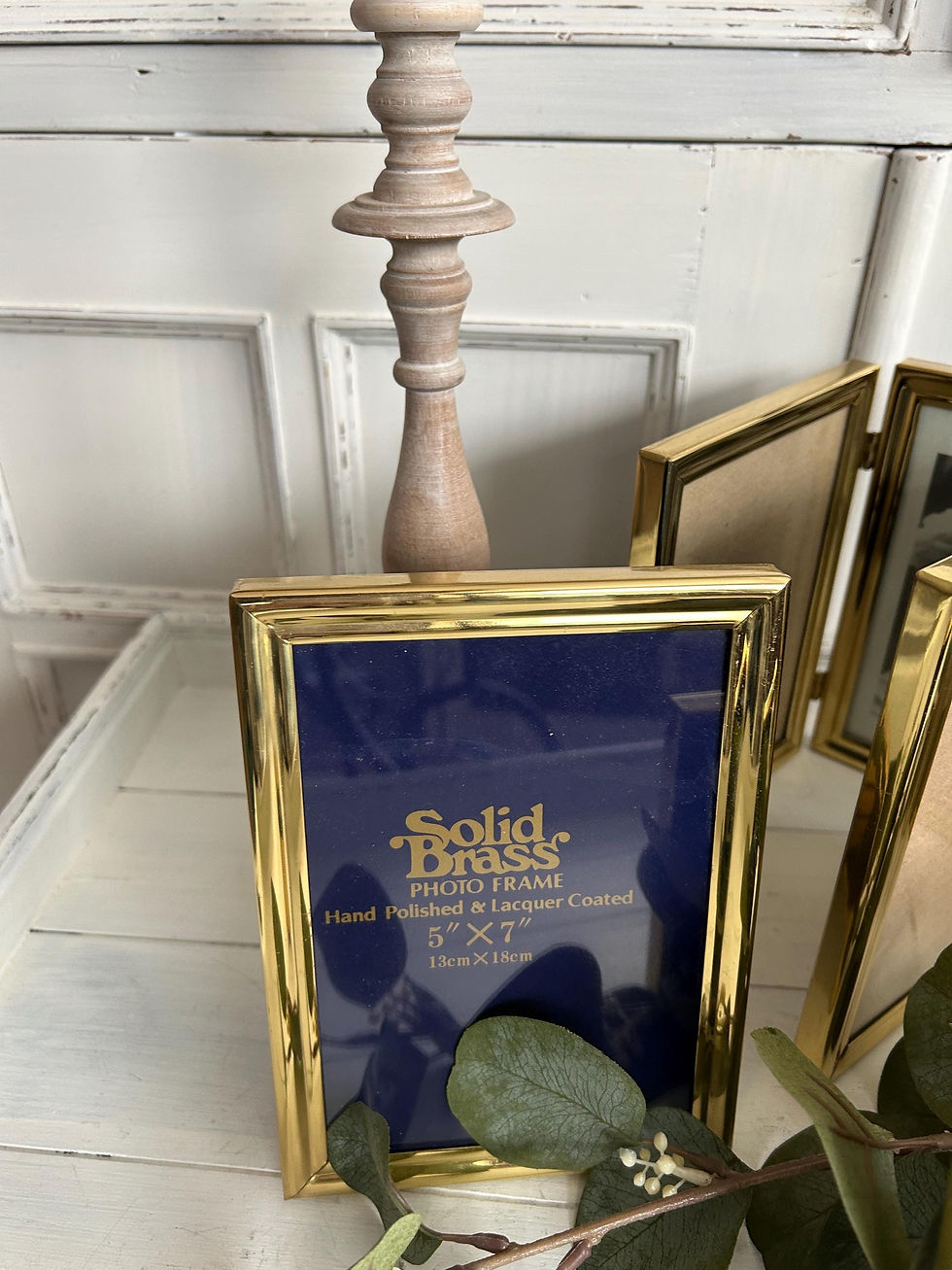 Thumbnail: Set of 4 Vintage Brass Mid Century Style Metal Picture Frames