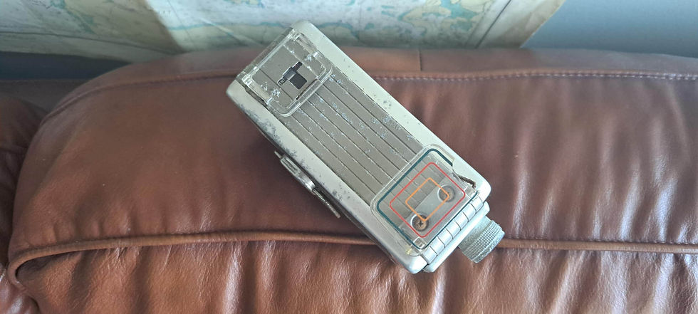 Thumbnail: Vintage Brownie 8mm Movie Camera II on leather
