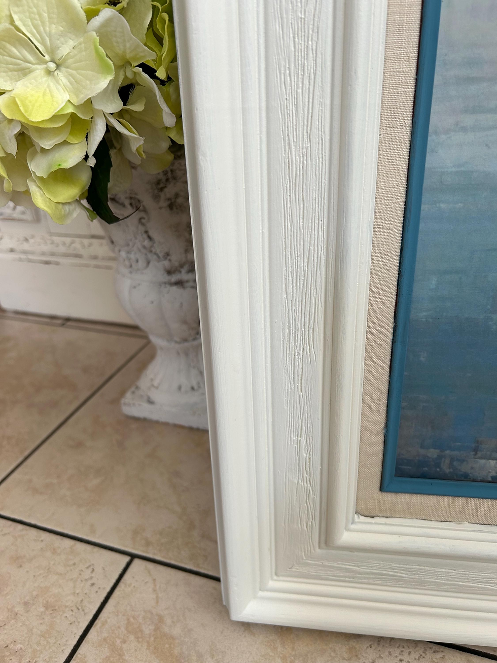 Thumbnail: Upcycled Vintage Wood Frame: White Painted Wall Decor, 8x10