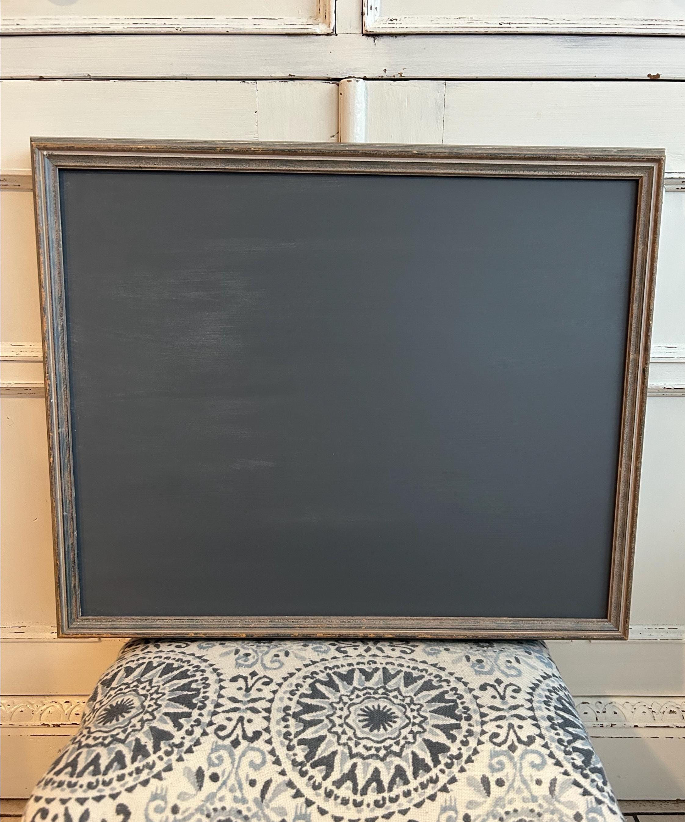 Vintage Framed Farmhouse Chalkboard: Mudroom Message Board
