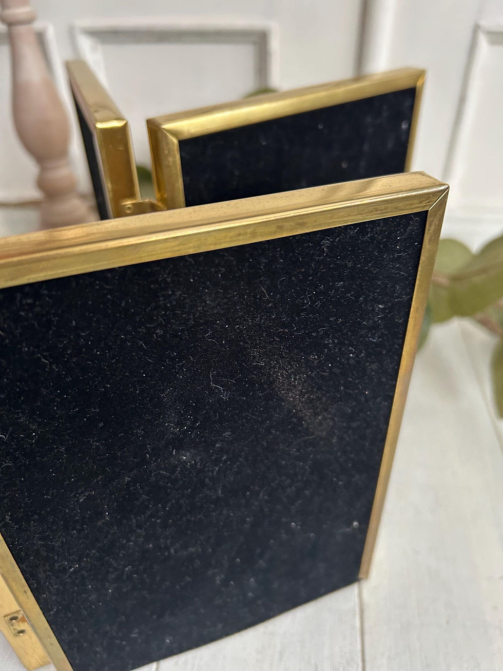 Thumbnail: Set of 4 Vintage Brass Mid Century Style Metal Picture Frames