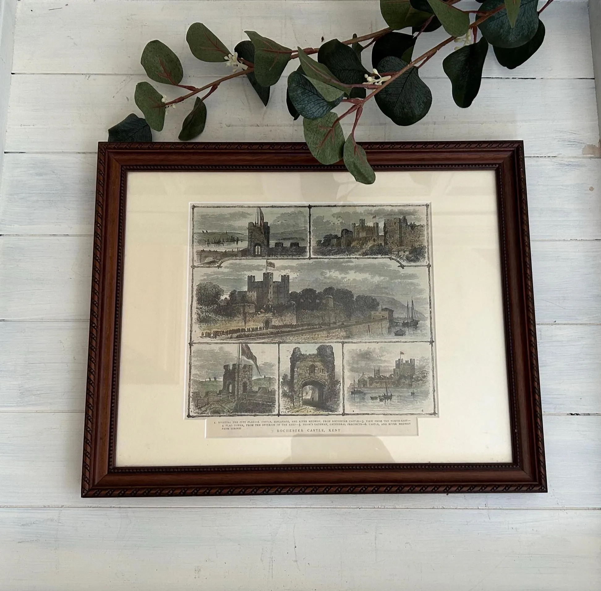 Antique Rochester Castle Engraving