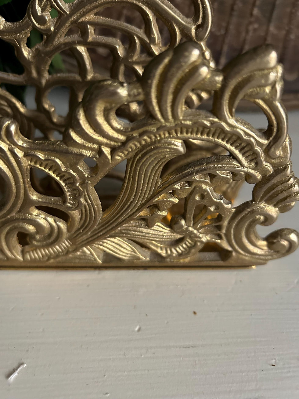Thumbnail: Vintage Brass Napkin/Letter Holder, Vintage Kitchen, Office accessories