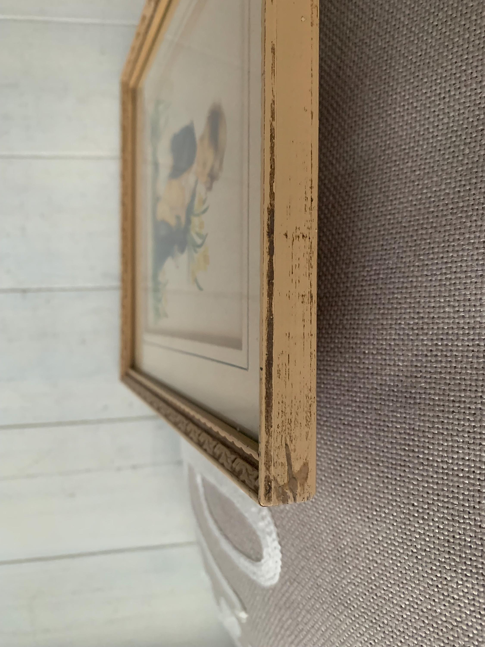 Thumbnail: Framed Vintage Boy and Daffodils Print: MCM Wall Art
