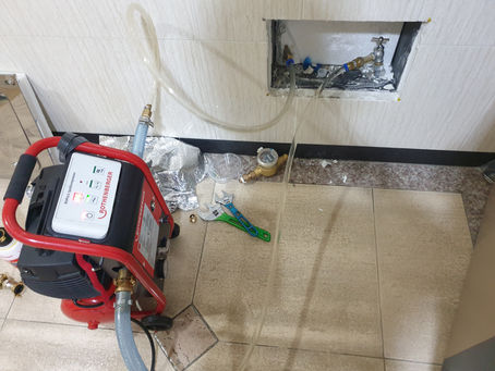 아파트(온수 녹물제거 및 살균 - 배관 플러싱 작업) 작업보고서