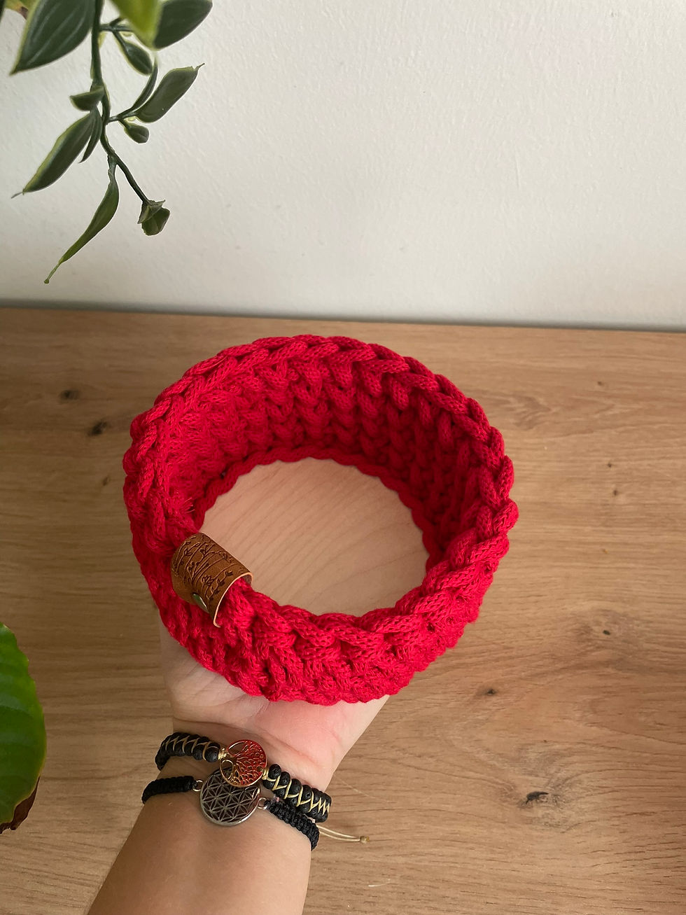 Häkelkorb Rot ø 12cm