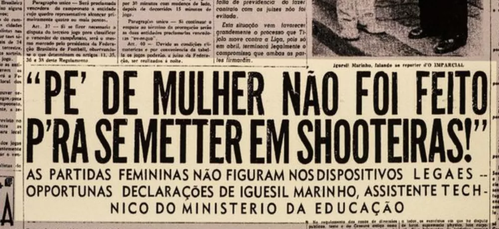 Jornal no Museu do Futebol em SP. Reprodução.