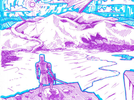 "Surveying the Mountain Drake"