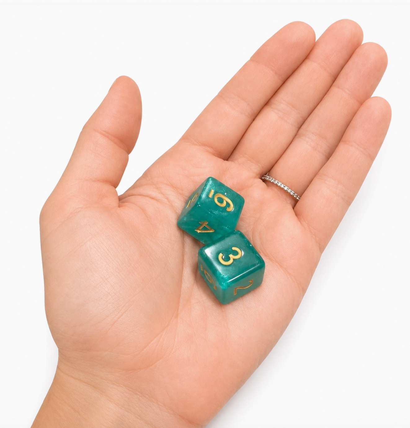 Teal Pearl Mahjong Specialty Dice
