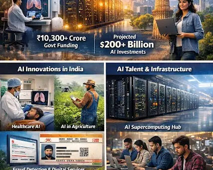 India’s Rapid Rise in Artificial Intelligence: Investments, Achievements, and Global Position.