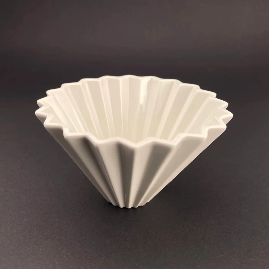 Origamidripper 02 i keramikk hvit