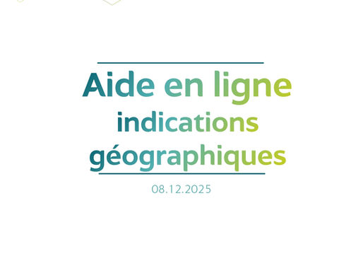 Aide en ligne Indication Géographique