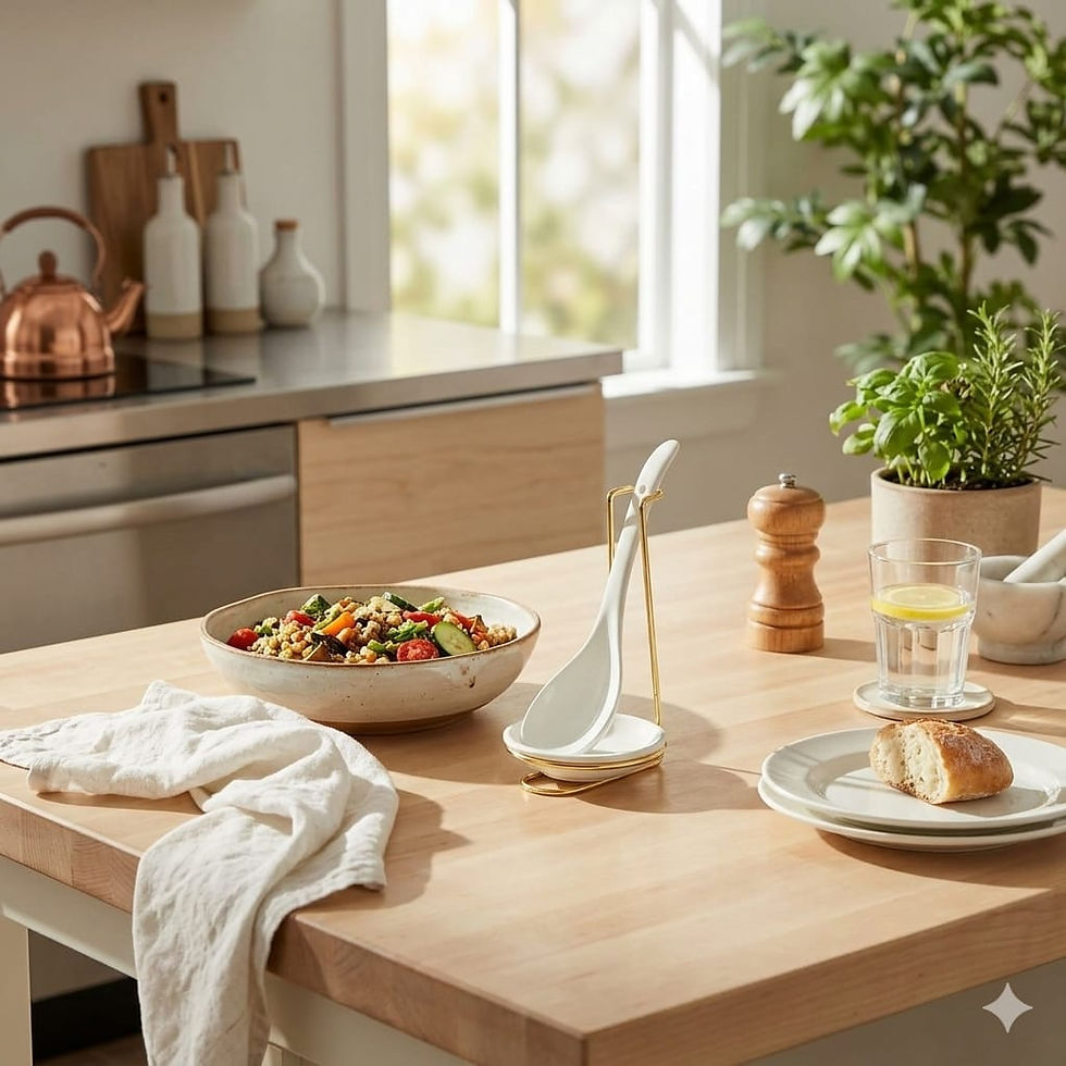 Thumbnail: Noor Luxe Serving Spoon Rest with Holder

Keep your kitchen surfaces clean and o