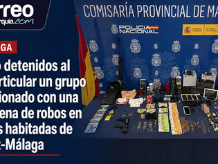 Ocho detenidos al desarticular un grupo relacionado con una veintena de robos en casas habitadas de Vélez-Málaga